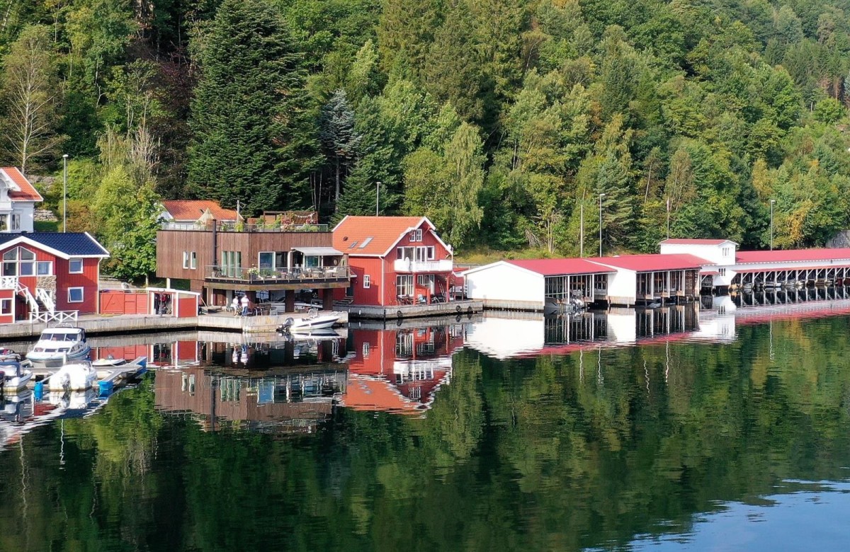 Blick auf Fagerstrand